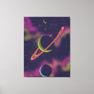 Planets and Stars Canvas Print