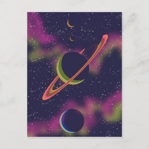 Planets and Stars Postcard