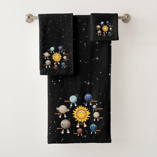 Planets and The Solar System Bath Towel Set (Insitu)
