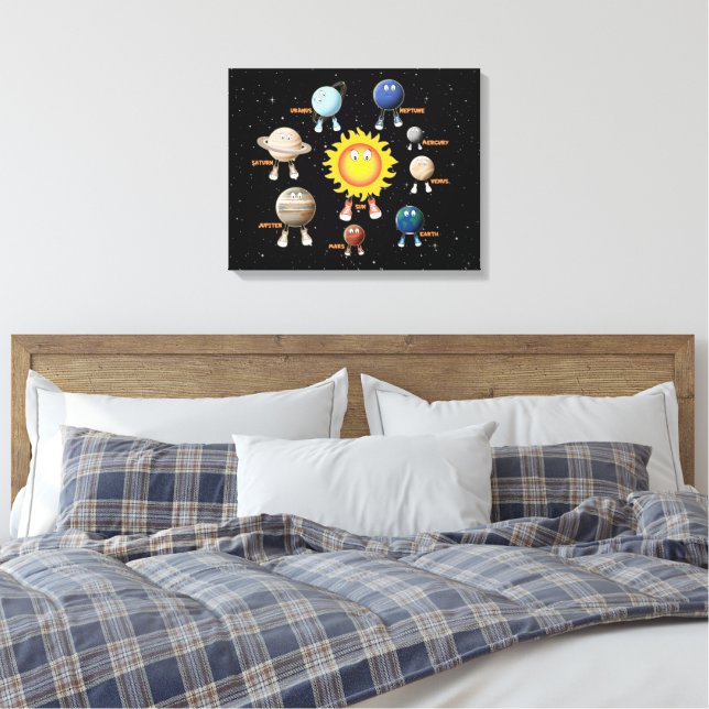 Planets and The Solar System Canvas Print (Insitu(Bedroom))