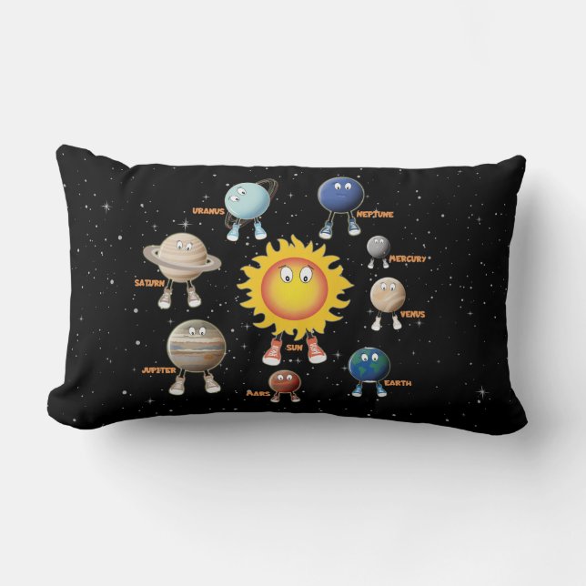 Planets and The Solar System Lumbar Cushion (Front)