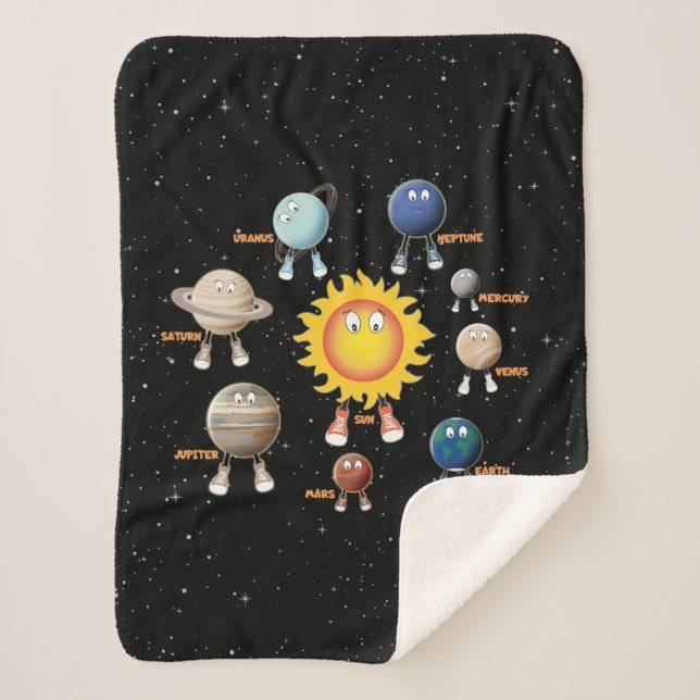 Planets and The Solar System Sherpa Blanket (Front)