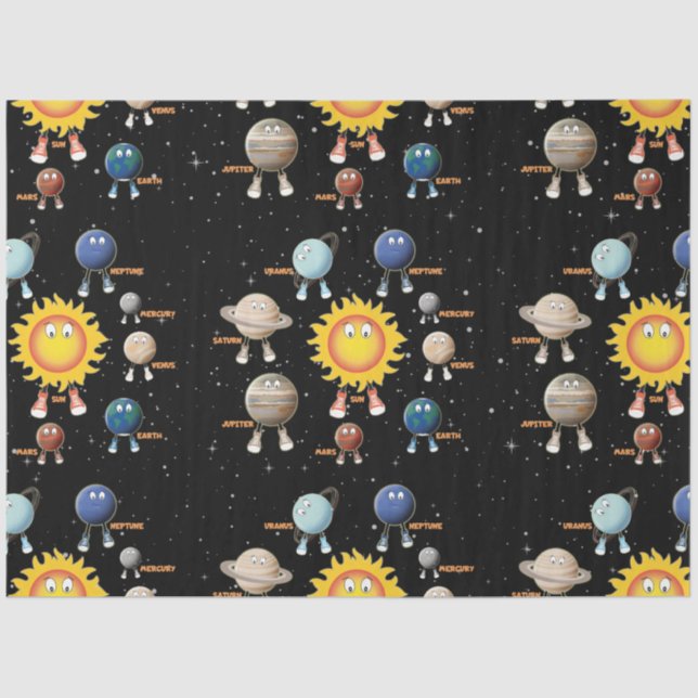 Planets and The Solar System Tissue Paper (Front)