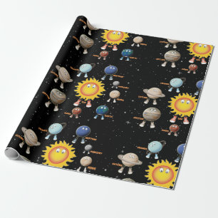Planets and The Solar System Wrapping Paper