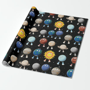 Planets and The Solar System Wrapping Paper