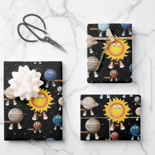Planets and The Solar System Wrapping Paper Sheet