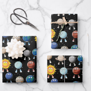 Planets and The Solar System Wrapping Paper Sheet
