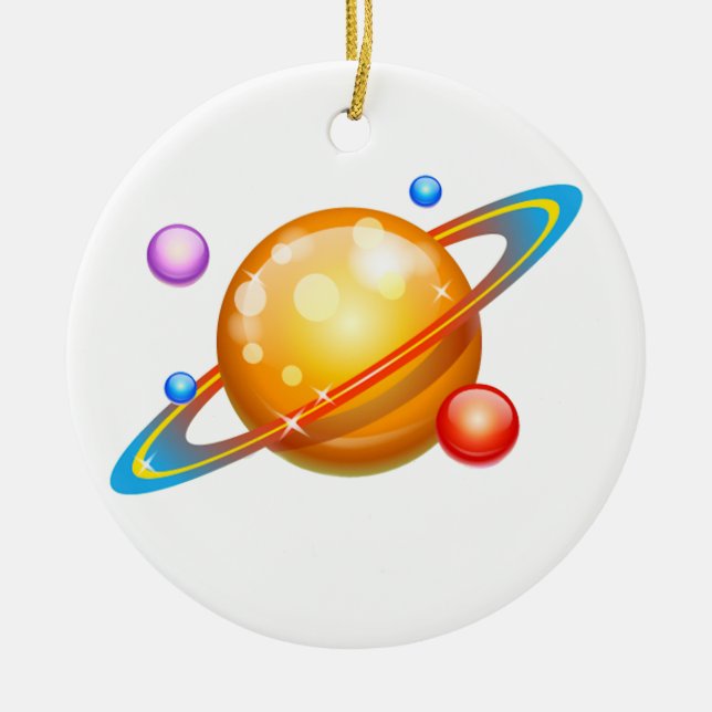 Planets Ceramic Tree Decoration (Front)