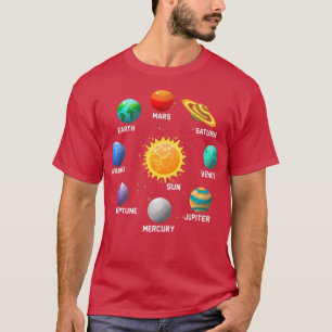 Planets Design, Sun, Orbit, SolarSystem Astronaut T-Shirt