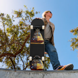 Planets Embedded Skateboard