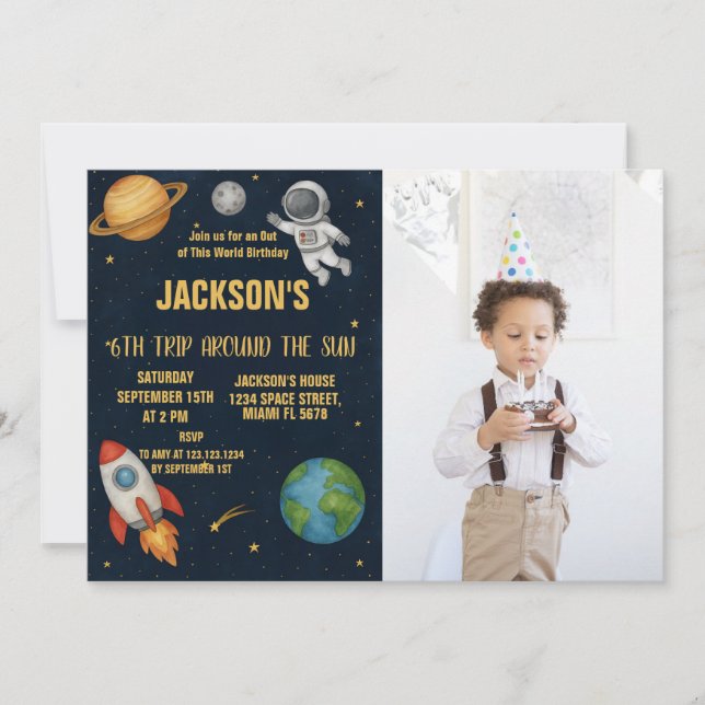 Planets Explorer Party Invite (Front)