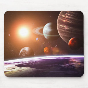 Planets illustration mouse mat