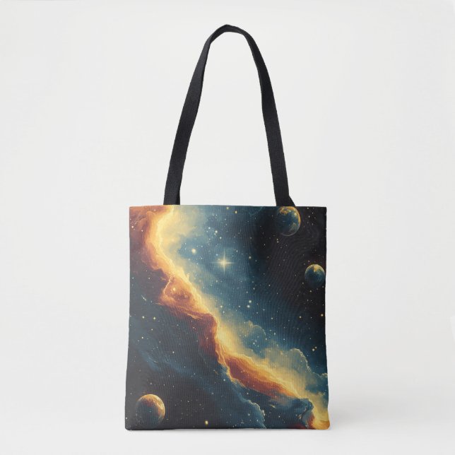 planets in the galaxy universe tote bag (Front)