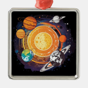 Planets Metal Tree Decoration