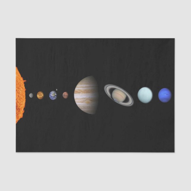 PLANETS OF THE SOLAR SYSTEM 15” Wrapping Tissue Paper (Front)