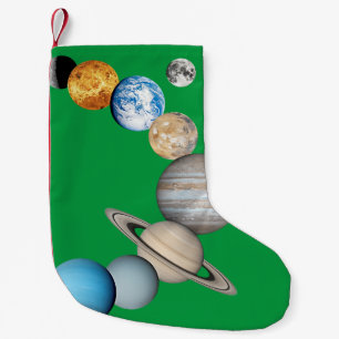 Planets of the solar system (Colour Changeable) Small Christmas Stocking