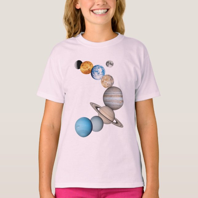 Planets of the solar system (Colour Changeable) T-Shirt (Front)