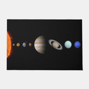 PLANETS OF THE SOLAR SYSTEM Custom Door Mat