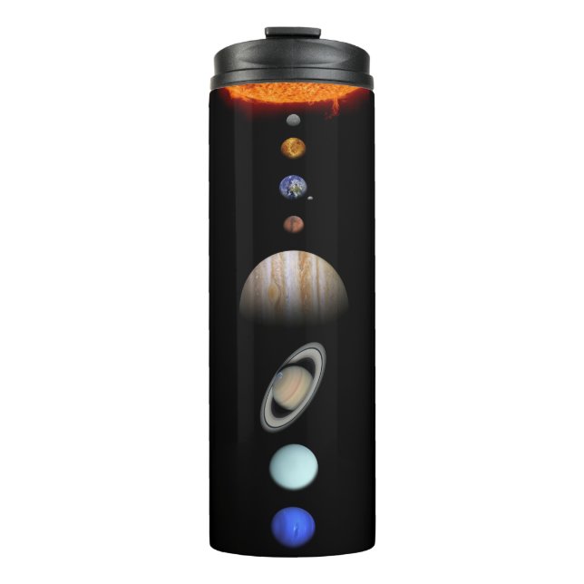 PLANETS OF THE SOLAR SYSTEM Custom Thermal Tumbler (Front)