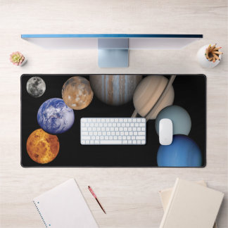Planets of the solar system desk mat