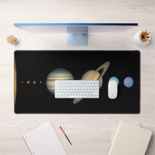 Planets of the solar system desk mat