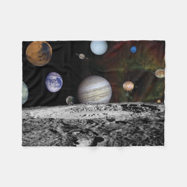 Planets of the solar system fleece blanket (Front (Horizontal))