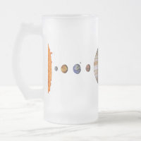 PLANETS OF THE SOLAR SYSTEM Frosted Glass Mug