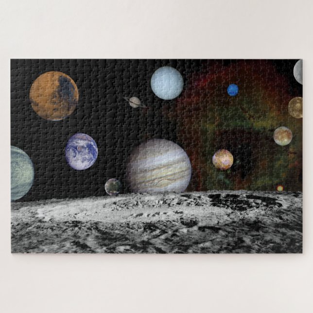 Planets of the solar system jigsaw puzzle (Horizontal)