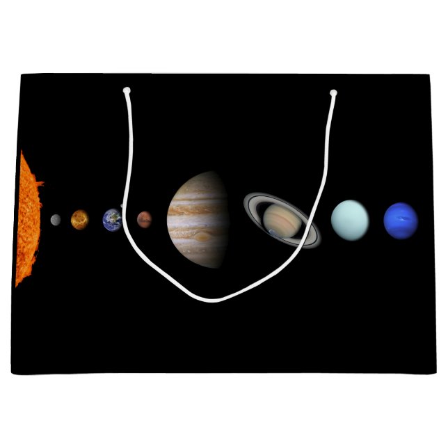 PLANETS OF THE SOLAR SYSTEM Large Gift Bag (Front)