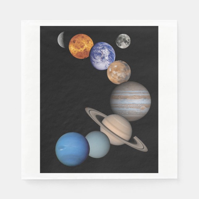 Planets of the solar system napkin (Front)