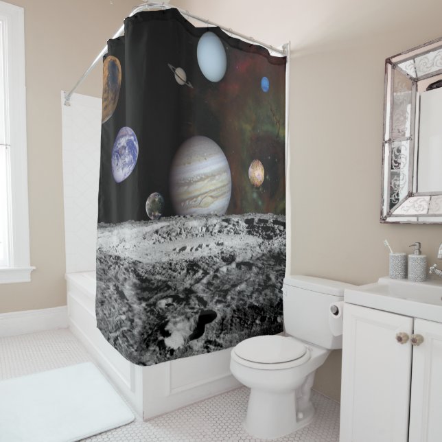Planets of the solar system shower curtain (In Situ)