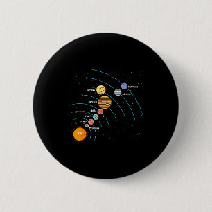 Planets Orbit Solar System Galaxy Science Women Ki 6 Cm Round Badge