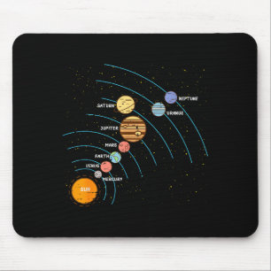 Planets Orbit Solar System Galaxy Science Women Ki Mouse Mat