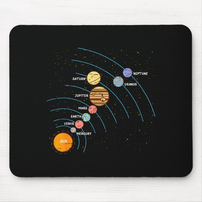Planets Orbit Solar System Galaxy Science Women Ki Mouse Mat (Front)