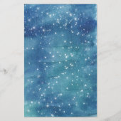 Planets Outer Space Baby Shower Gold Glitter Bingo (Back)
