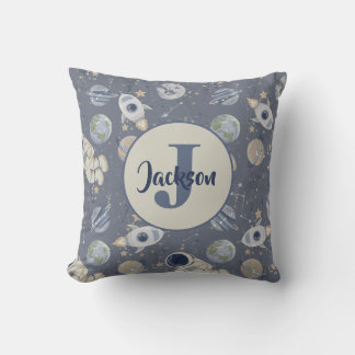 Planets Outer Space Galaxy Throw Pillow
