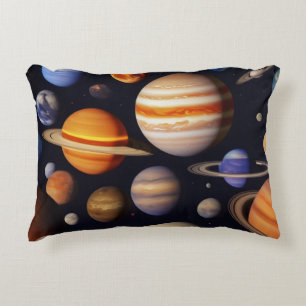 Planets Pattern Decorative Cushion