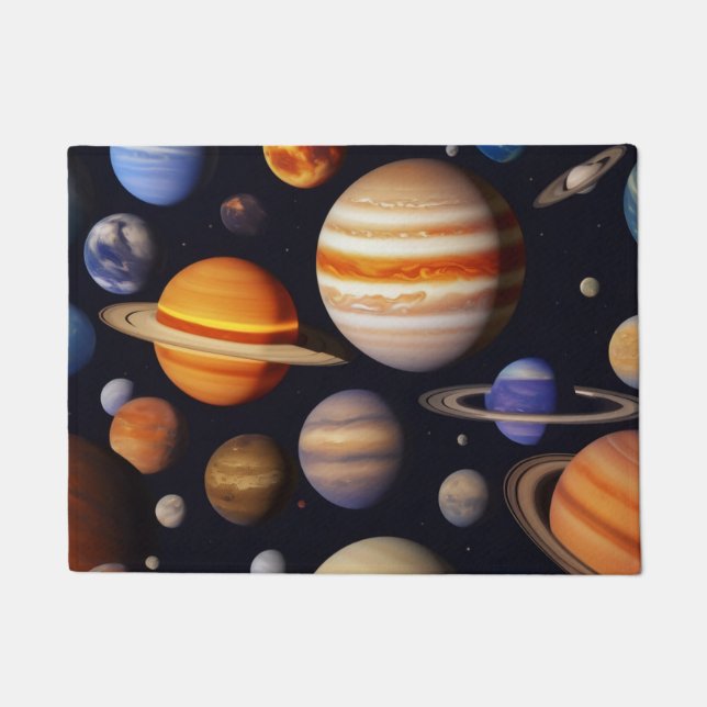 Planets Pattern Doormat (Front)