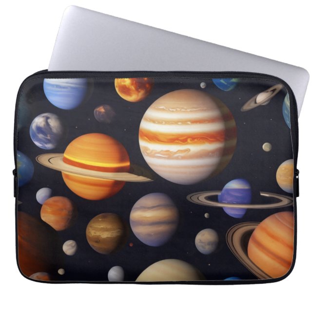 Planets Pattern Laptop Sleeve (Front)