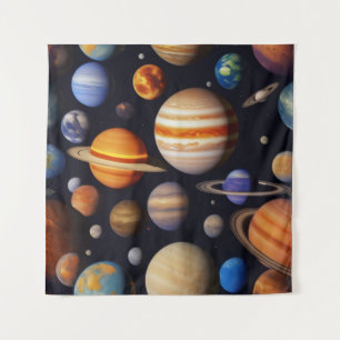 Planets Pattern Tapestry