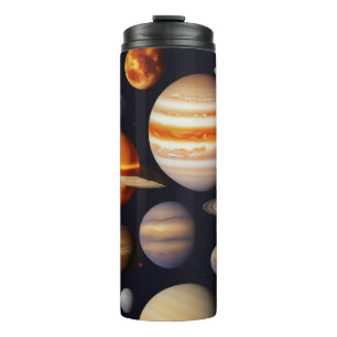 Planets Pattern Thermal Tumbler