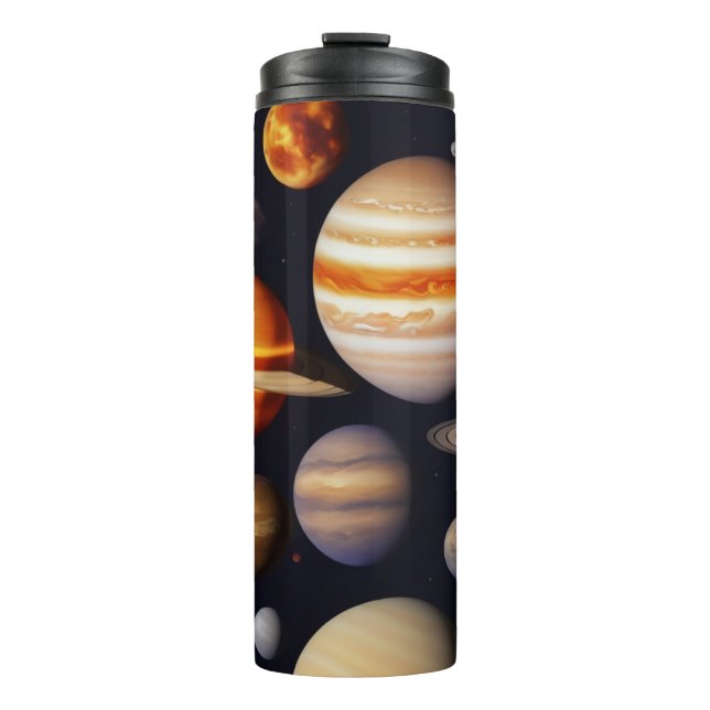 Planets Pattern Thermal Tumbler (Front)