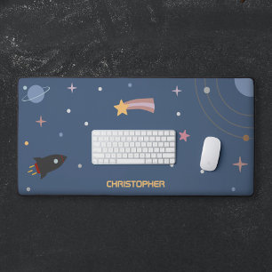 Planets & Rocket, Outer Space Desk Mat