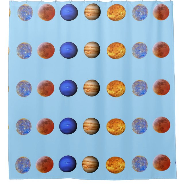 Planets Shower Curtain (Front)