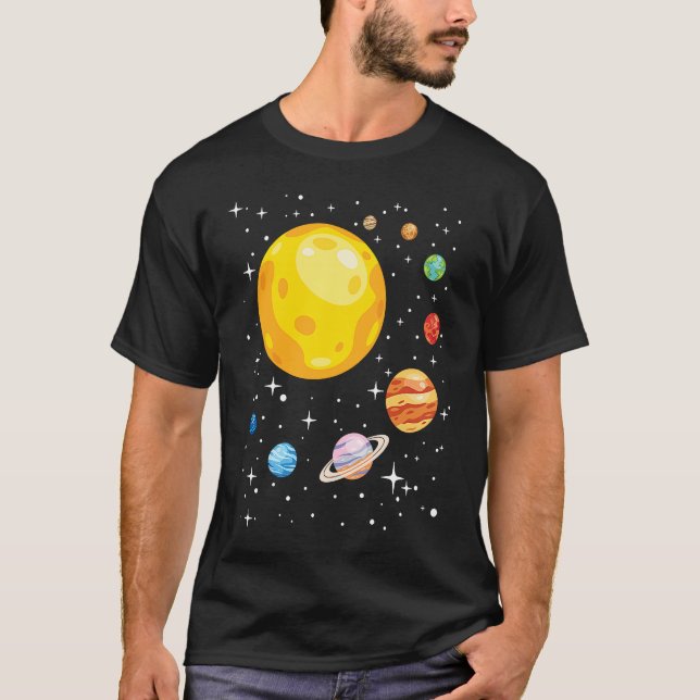 Planets Solar System Planetarium Astronomy Astroph T-Shirt (Front)
