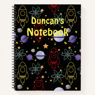 Planets, Stars and Rocket Ships Notebook