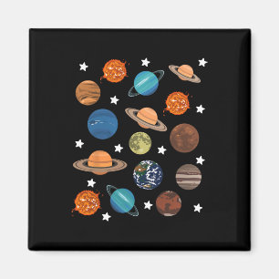 Planets Stars Moon Solar System Costume Halloween  Magnet