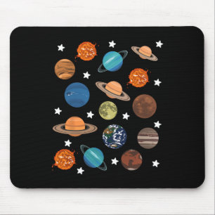 Planets Stars Moon Solar System Costume Halloween  Mouse Mat