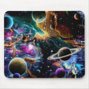 Planets Stars Nebula Mouse Mat
