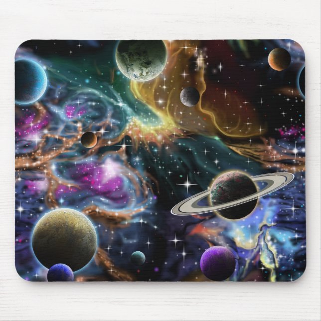 Planets Stars Nebula Mouse Mat (Front)